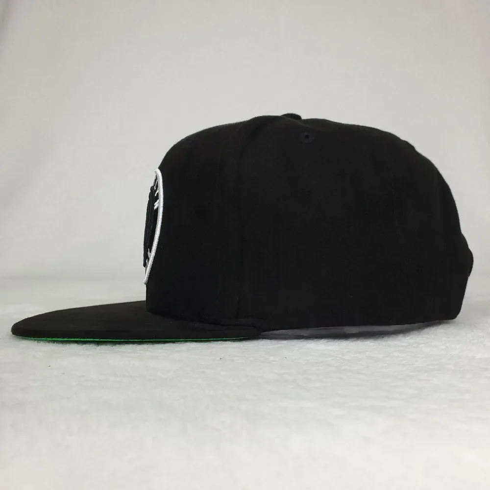 Brooklyn‎ Nets Mitchell & Ness NBA Snapback Hat Cap 3D Logo Black Faux Suede NWT
